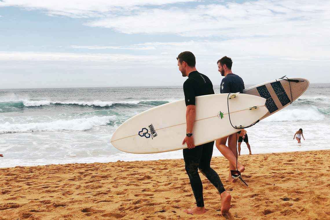surfing in Biarritz